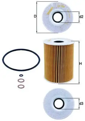 MAHLE OX254D3 Yağ Filtresi 11427837997 resmi