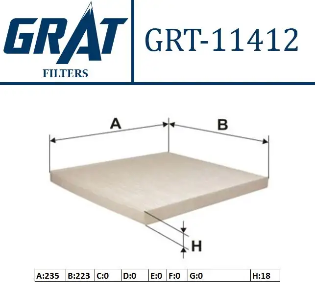 GRAT 11412 Polen Filtresi 7700428820 resmi