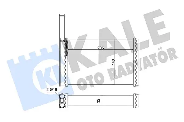 KALE 352060 Kalorifer Radyatörü 89FG18B539AA resmi