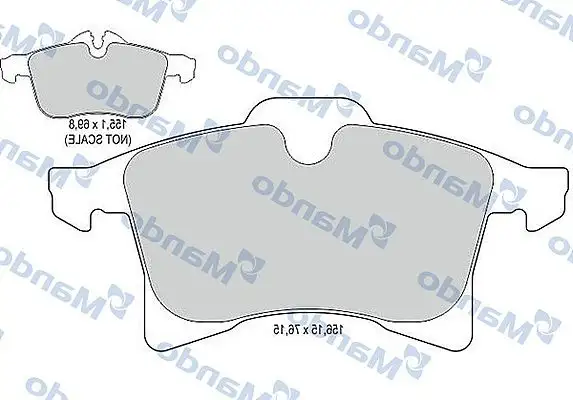 MANDO MBF015133 Ön Fren Balatası resmi