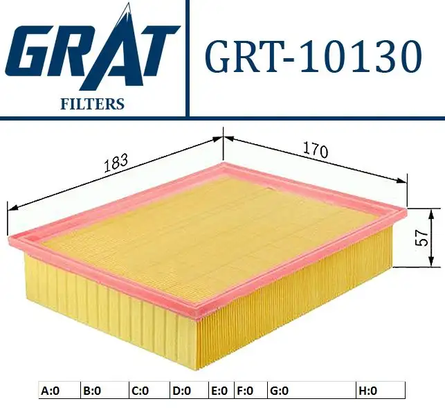 GRAT 10130 Hava Filtresi 71743887 resmi