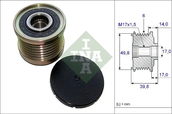 INA 535014610 Alternatör Kasnağı resmi