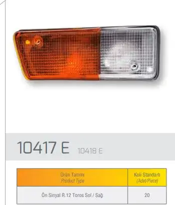 FARBA 10418D Sinyal Lambası (Sağ) resmi