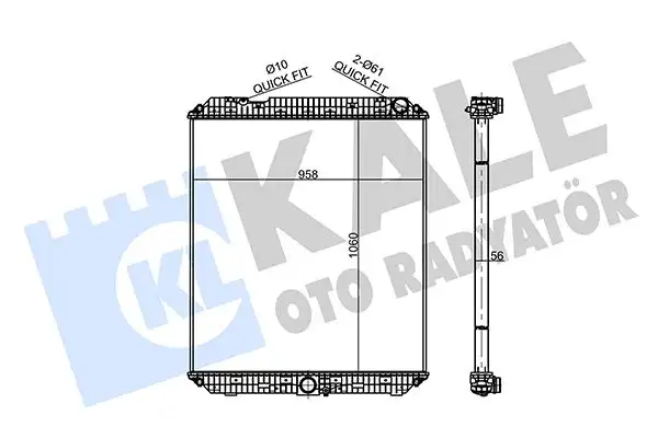 KALE 359150 Radyatör A9605002501 resmi