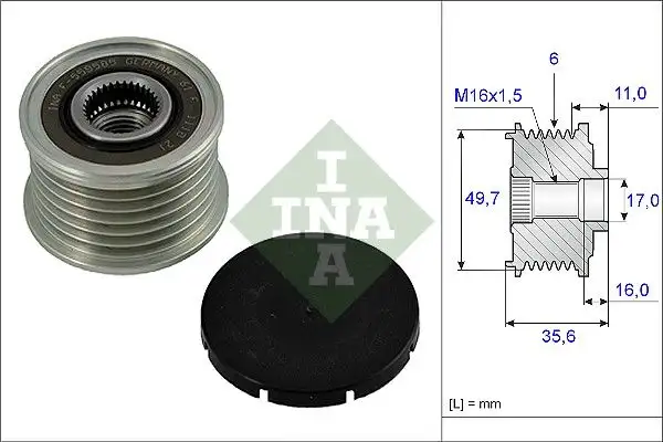 INA 535001610 Alternatör Kasnağı resmi