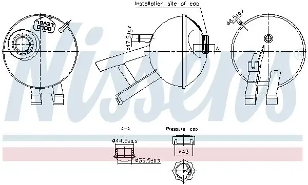 NISSENS 996348 Yedek Su Deposu PCF101530 resmi