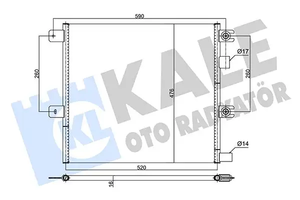 KALE 360140 Klima Radyatörü 7421675287 resmi