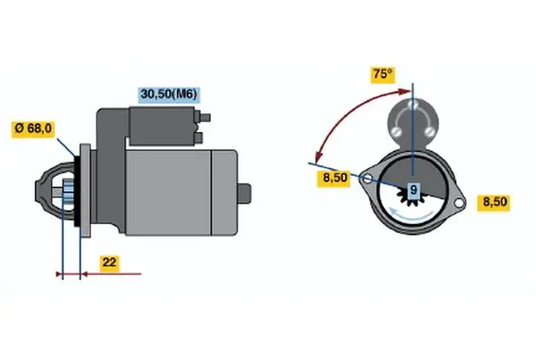 BOSCH 0001107401 Marş Motoru resmi