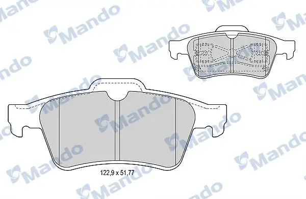 MANDO MBF015221 Arka Fren Balatası resmi