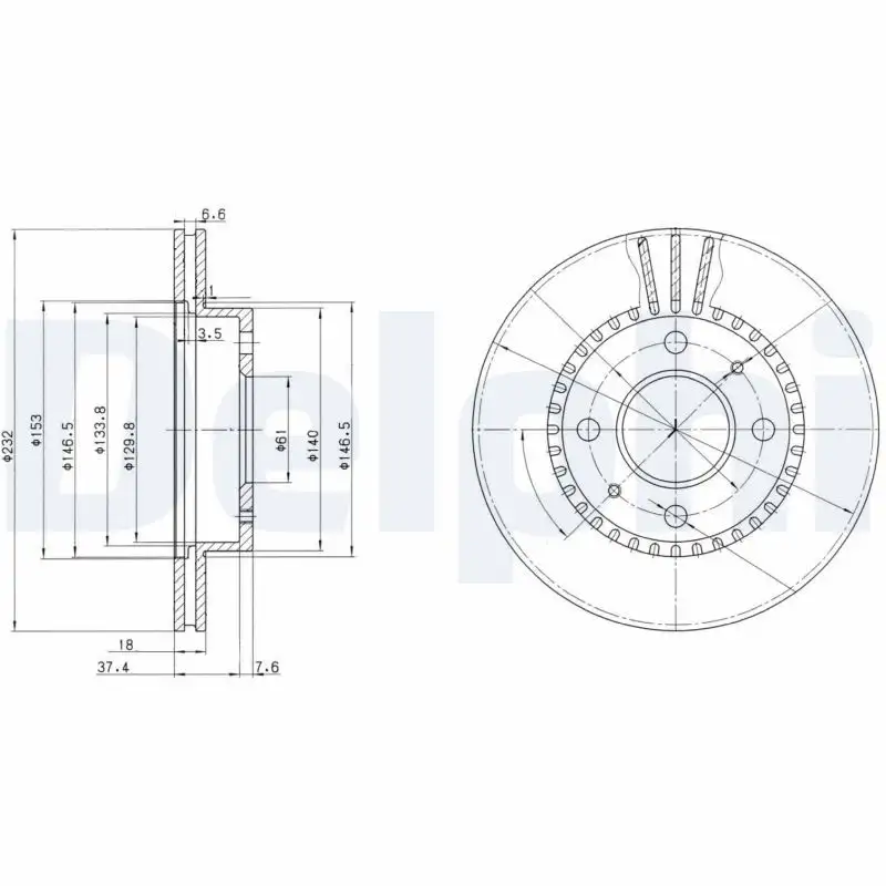 DELPHI BG3206 Ön Fren Diski 402060M602 resmi