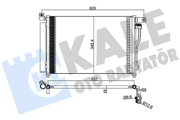 KALE 391400 Klima Radyatörü 976061E300 resmi