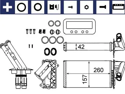 MAHLE AH103000S Kalorifer Radyatörü 7701038542 resmi