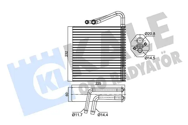 KALE 350065 Klima Radyatörü 7701207874 resmi