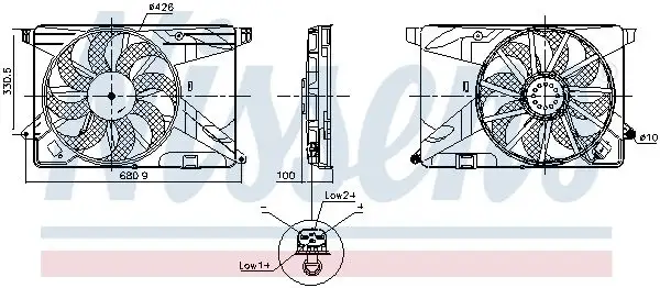 NISSENS 850124 Fan Motoru 95301358 resmi