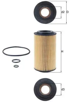 MAHLE OX153D3 Yağ Filtresi resmi