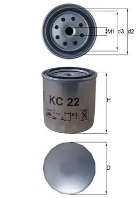 MAHLE KC22 Yakıt Filtresi resmi