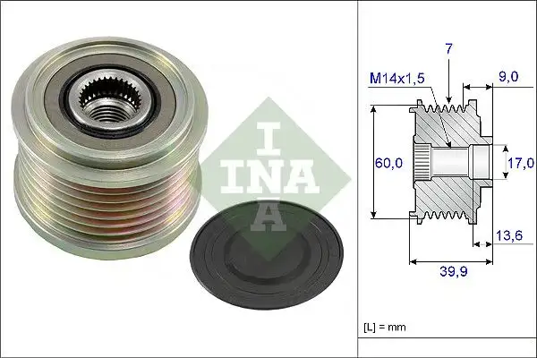 INA 535021510 Alternatör Kasnağı resmi