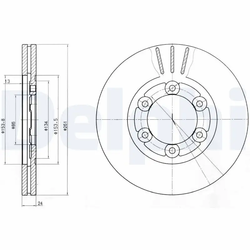 DELPHI BG4104 Ön Fren Diski 0K60A33251A resmi