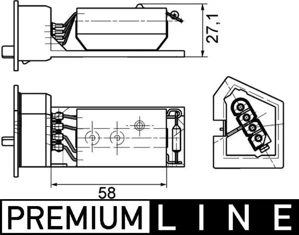 MAHLE ABR11000P Kalorifer Rezistansı 64118391749 resmi