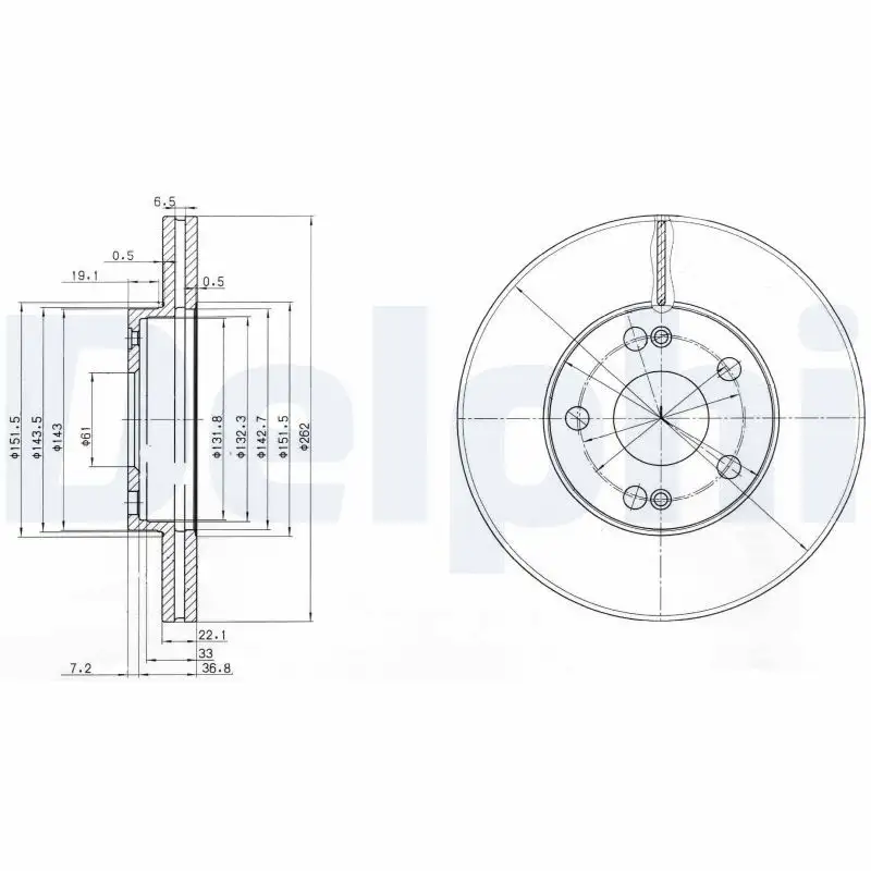 DELPHI BG2695 Ön Fren Diski resmi