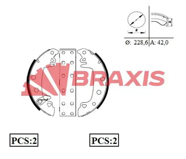 BRAXIS AC0002 Arka Fren Balatası resmi