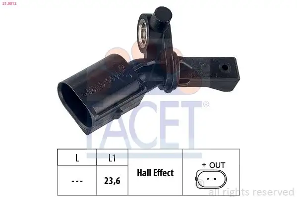 FACET 21.0012 ABS Hız Sensörü (Arka Sol) resmi