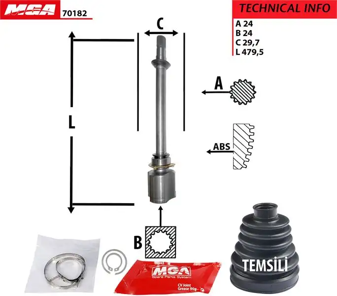 MGA 70182 Aks Kafası (Sağ İç) 46307543 resmi