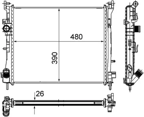 MAHLE CR947000S Radyatör 8200245596 resmi