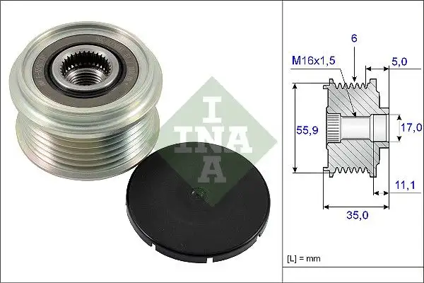 INA 535022210 Alternatör Kasnağı resmi