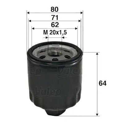 VALEO 586003 Yağ Filtresi resmi