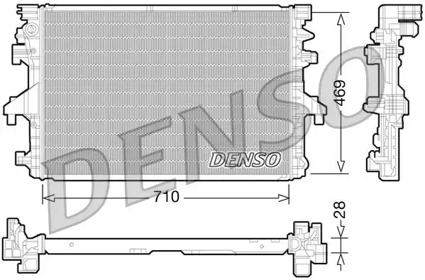 DENSO DRM32038 Radyatör 7E0121253A resmi