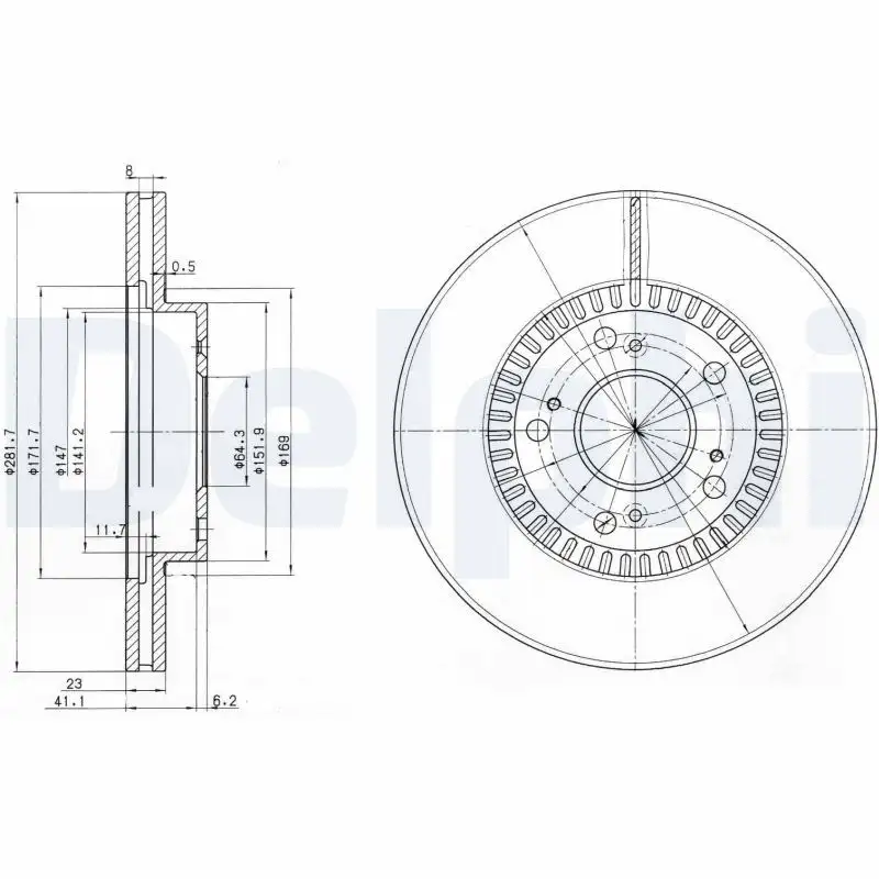 DELPHI BG3720 Ön Fren Diski resmi