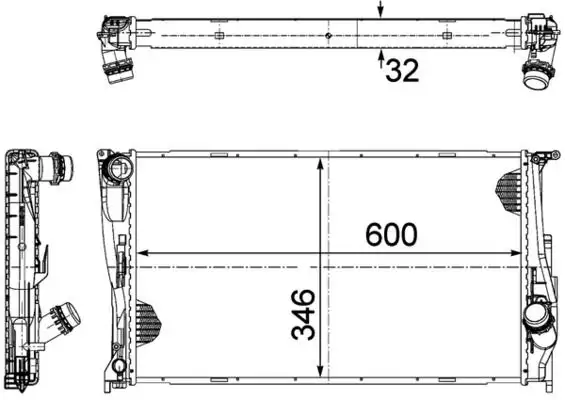 MAHLE CR1083000P Radyatör 17117788903 resmi