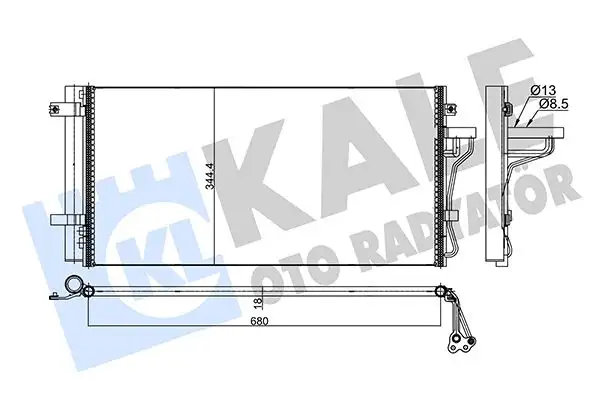 KALE 345445 Klima Radyatörü 976063K780 resmi