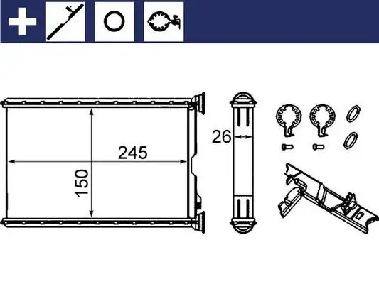 MAHLE AH242000S Kalorifer Radyatörü 64119128953 resmi