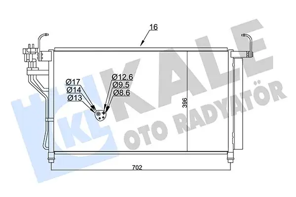 KALE 345450 Klima Radyatörü 976064H200 resmi