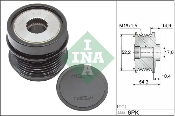 INA 535034210 Alternatör Kasnağı A0009069405 resmi