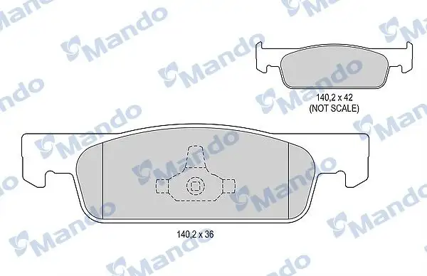 MANDO MBF015803 Ön Fren Balatası 410609646R resmi