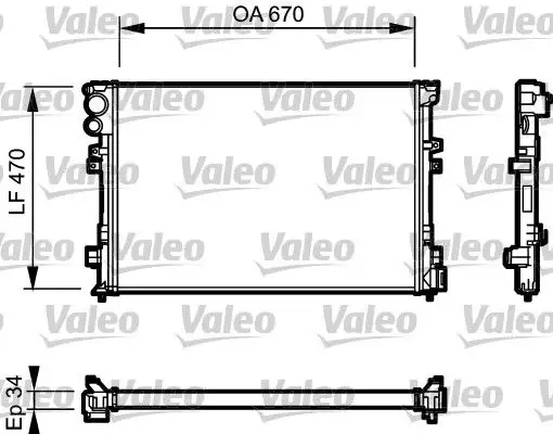 VALEO 731168 Radyatör resmi