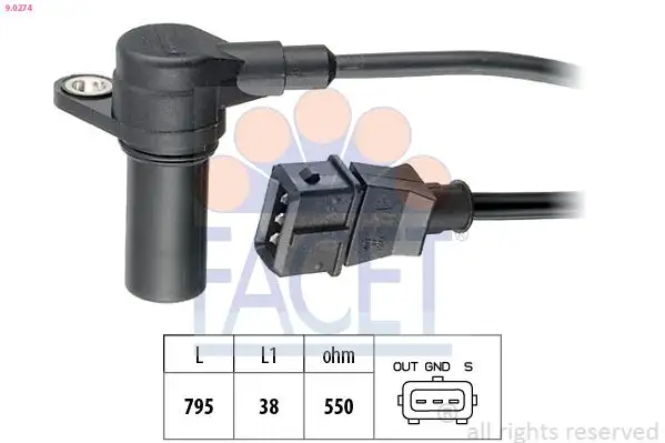 FACET 9.0274 Krank Sensörü 90357481 resmi