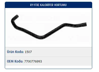 MASTER M1507 Yedek Su Deposu Hortumu 7700776993 resmi