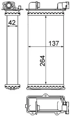 MAHLE AH94000S Kalorifer Radyatörü 64118391362 resmi