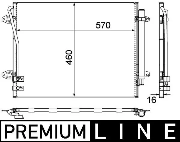MAHLE AC734000P Klima Radyatörü 3C0820411H resmi
