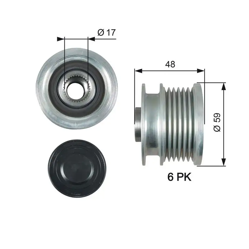 GATES OAP7178 Alternatör Kasnağı 55565443 resmi