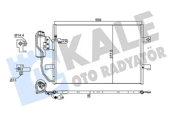 KALE 353050 Klima Radyatörü A1685001154 resmi