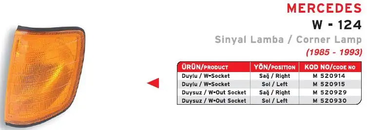 MARS 520915 Sinyal Lambası (Sol) A2018260443 resmi