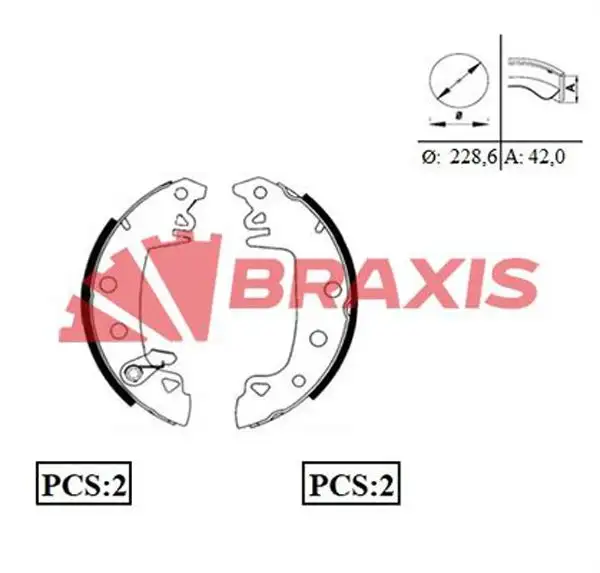 BRAXIS AC0001 Arka Fren Balatası resmi
