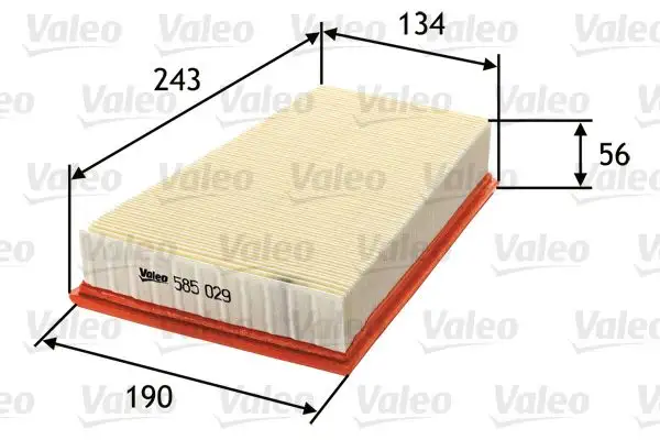 VALEO 585029 Hava Filtresi 8200371661 resmi
