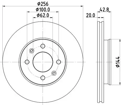 HELLA 8DD355130-001 Ön Fren Diski 51712G6300 resmi