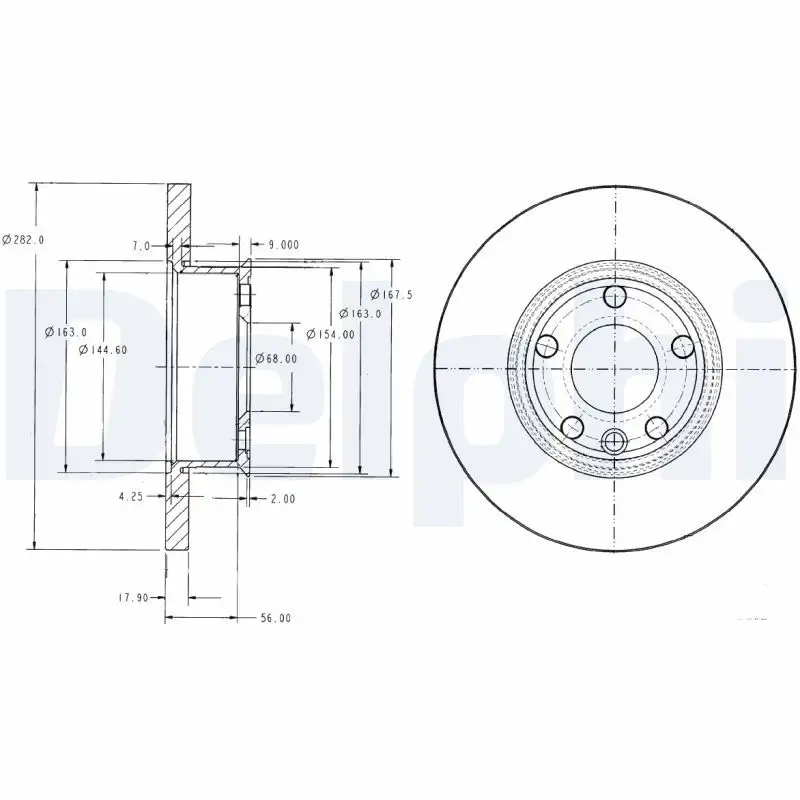 DELPHI BG2898 Ön Fren Diski 701615301E resmi